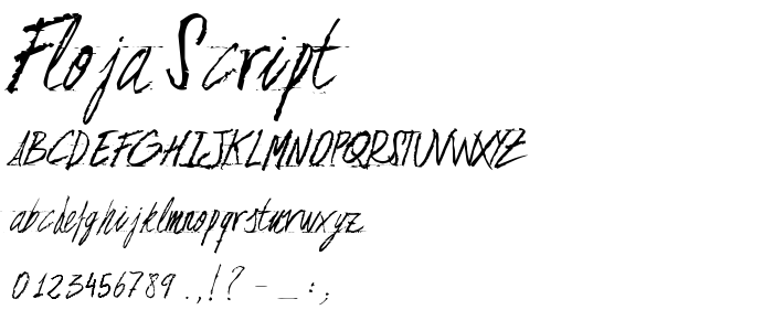 Floja Script font